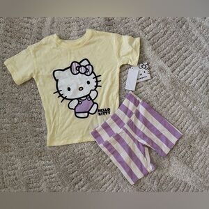 Hello Kitty Girls Pajama set with shorts & tee NWT